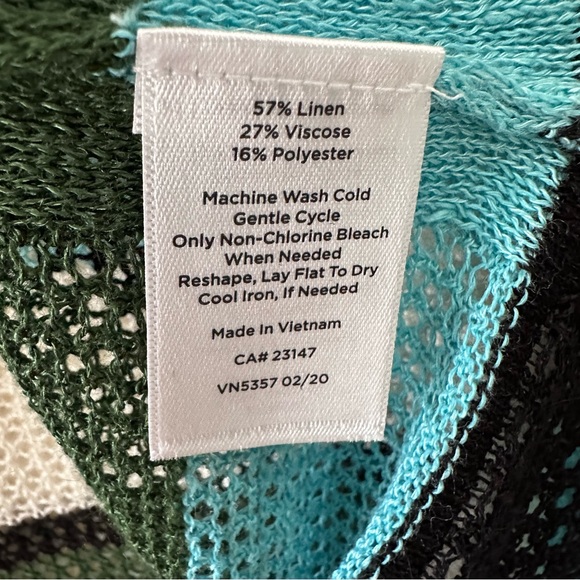 Talbots Striped Tunic Top New sz Medium NWT - Picture 5 of 5